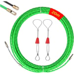 Sjqka - Aiguille Electricien,Tire Fil Electrique 4,0mm DiamèTre Tire Fils Electrique,avec 2 Tête Guidage,Tire Fils Electricien Aiguille - 20M