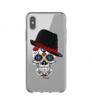 Coque Iphone X Mort Hipster Calavera Mexicaine Chapeau transparente