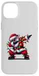 Coque pour iPhone 14 Plus Costume de Père Noël amusant avec lumière de Noël