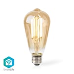 SmartLife LED vintage lampa | Wi-Fi | E27 | 806 lm | 7 W | Varm Vit | 1800 - 3000 K | Glas | Android / IOS | ST64 | 1 st.