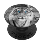 PopSockets Black And White Tiger PopSockets PopGrip: Swappable Grip for Phones & Tablets