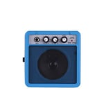 HUIOP Mini amplificateur de Guitare 5 W Haut-Parleur avec entrées 3,5 mm et 6,35 mm Sortie 1/4 Pouces Prend en Charge Le réglage de la tonalité du Volume Overdrive,Mini ampli Guitare