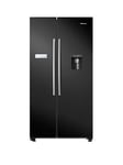 Hisense Rs741N4Wbe 90Cm Wide, Side By Side, American Fridge Freezer With Non-Plumbed Water Dispenser - Black