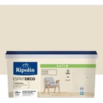 Peinture acrylique Ripolin ESPRIT DECO monocouche satin 2.5 L blanc cassé