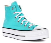 Converse A07570C All Star Lift Platform Sky Blue Womens Trainer 3.5 - 7.5