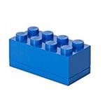 Boîte LEGO Mini 8 plots, insert pour repas, boîte snacking, bleu