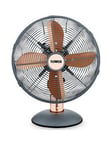 Tower Cavaletto 12-Inch Metal Desk Fan - Grey / Rose Gold