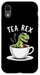 Coque pour iPhone XR Tea Rex T-Rex Tea Lover Dinosaure Pun Blague