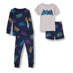 Amazon Essentials DC Ensembles de Pyjama en Coton, Coupe ajustée Mixte Enfante, Logo Batman - Enfants, 8 ans