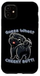 Coque pour iPhone 11 Drôle de carlin noir Guess What Cheeky Butt mignon garçons filles