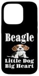 Coque pour iPhone 14 Pro Drôle Beagle Little Dog Big Heart Dog Lover Mom Dad Grandma