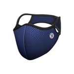 FROGMASK - Masque Anti-Pollution Vélo - Moto - Unisexe - Lavable - Réutilisable - 1 Filtre FFP2 Inclus - Made in France - Livraison Offerte. (Bleu, Medium)