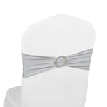 Elastic Stretch Spandex Chair Covers Sashes Bands With Buckle Bows For Wedding