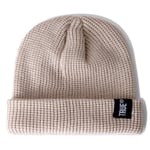 (beige)Letter True Unisex 10 väriä Sailor Fishermans Winter Pipo Pipo Ribbed Neulottu Meloni Lippalakki Solid Skullcap Baggy Retro Ski Hat