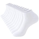 Stoeury Chaussette Homme Femme, Chaussettes Basses Courte Homme, Lot de 6 Paires Chaussette Homme en Coton Respirant et Anti-transpiration, pour Running, Travail, Sport, Marche, Casual,43-46