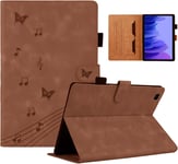 Coque Tablette Samsung Tab A7 Motif Papillon Housse Tablette Samsung Tab A7 Avec Fonction Support Étui Compatible Avec Samsung Galaxy Tab A7 10.4 Sm-T500/T505 Brun