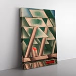 Big Box Art At The Waterside by Josef Capek Canvas Wall Art Print Ready to Hang Picture, 76 x 50 cm (30 x 20 Inch), Cream, Green, Green