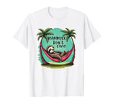 Relaxing Sloth Hammock Don’t Care Funny Tropical Palm Tree T-Shirt