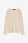 Vero Moda - Tröja vmDesma LS U-neck Peplum Pullover G - Beige