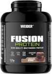 Weider Fusion Protein (1,2kg) Goût Chocolat Brownie. Formule Complète avec 4 Sources de Protéines de Qualité, Animales & Végétales, 22g Protéines + 4,3g BCAA/dose, Sans Sucre Ajouté, Sans Aspartame