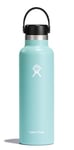 HYDRO FLASK - Water Bottle 621 ml (21 oz) - Vacuum Insulated Stainless Steel Water Bottle with Leak Proof Flex Cap and Powder Coat - BPA-Free - Standard Mouth - Dew