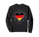 Germany German Flag Vintage Heart Deutschland Fan Retro Sweatshirt