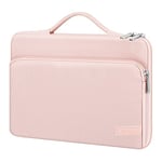 MoKo Housse Tablette 9-11" Compatible avec iPad Air 5 10.9" 2022, iPad Pro 11, iPad 8th 7th Gen 10.2, iPad Air 4 10.9/iPad 9th Generation 10.2", Galaxy Tab S8+ 12.4", Sac avec Poignée, Rose