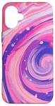 iPhone 16 Plus Swirl Pink Color Illustration Pattern Abstract Art Case