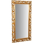 Miroir mural de salon rectangulaire Miroir horizontal vertical avec cadre en bois doré Miroir long à suspendre Style baroque