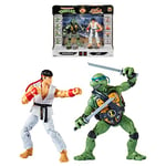 Bandai - Figurines Officielles 15cm Teenage Mutant Ninja Turtles x Street Fighter - Leo VS RYU - P81251