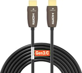 8K Hdmi Ultra Haute Vitesse Dernieres 2.1B Certifie Cable Fibre Optique Cl2 Classe 50 Pieds 8K60Hz 4K120Hz 48Gbps Earc Hdr Hdcp2.3 Pour Rtx4080/4090/3080/3090 Xbox Ps5 Avr Projecteur