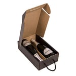 Only Boxes Lot de 4 boîtes de rangement en carton pour cave, champagne ou cave, noir mat