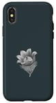 Coque pour iPhone X/XS Pasqueflower gris