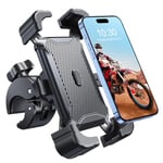 Babacom Bike Phone Holder, [Super Stable & Anti Shake] Motorbike Phone Holder, Phone Holder for Bike Scooter Handlebar, [1s Auto Lock] Mountain Bike Phone Mount Compatible with 4.7"-6.8" Phones