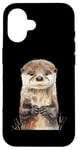 Coque pour iPhone 16 Aquarelle Otter Baby