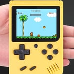 SHOP-STORY - GAME BOX YELLOW : Console de Jeux Portable avec 400 Jeux Retro Vintage Batterie Rechargeable Connection TV Couleur Jaun