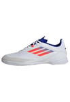 adidas Mixte F50 League Football Boots Indoor Chaussures, Cloud White/Solar Red/Lucid Blue, 42 2/3 EU