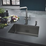 GROHE BLUE HOME KJØKKENARMATUR M/L-TUT OPPSTARTSSETT BØRSTET HARD GRAPHITE