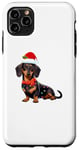 Coque pour iPhone 11 Pro Max Dachshund Santa Funny Xmas Lights Dachshund Merry Christmas