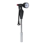 ZEFAL Z Shock - Pompe Amortisseur VTT - Pompe Haute Pression VTT 25 Bar / 360 Psi pour Pneus Vélo, Fourche et Amortisseur avec Manomètre - 235 g, Noir/Argent