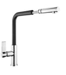 Kitchen Black Tap Pull Out Faucet Brass Mixer Single Lever Tap Deck Mounted 88