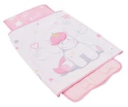 Fun House 713180 Licorne Tapis de Sieste/Sac de Couchage, Polyester, Rose, dimension: L.55 x P.121 cm