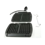 Tefal XA7248 OptiGrill waffle plates, suitable for OptiGrill+ and Elite models, includes ladle, black