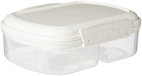 Sistema 1210ZS Bake It Food Storage Container with Split Compartments, White