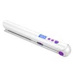 3X(Portable USB Rechargeable Hair Straightener and Curler with Power Bank Travel