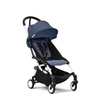 Stokke® Barnvagn YOYO³ white inkl. 6+ Färgklädsel Air France Blue