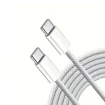 Aiivioll 60W USB C to USB C Fast Charging Cable Braided Charger Cable for iPhone 15/15 Plus/15 Pro/15 Pro Max, iPad Pro/Air/Mini, MacBook Air/Pro - High-Speed Power Delivery Type C Cable (Gray/1m)