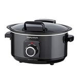 Morphy Richards 461020 Mijoteuse 6,5 l avec couvercle intégré, 163 W, noir