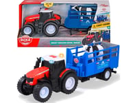 Pojazd Farm Massey Ferguson Traktor Z Przyczepą, 26 Cm