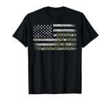 Grandpa The Man The Myth The Bad Influence With US Flag T-Shirt